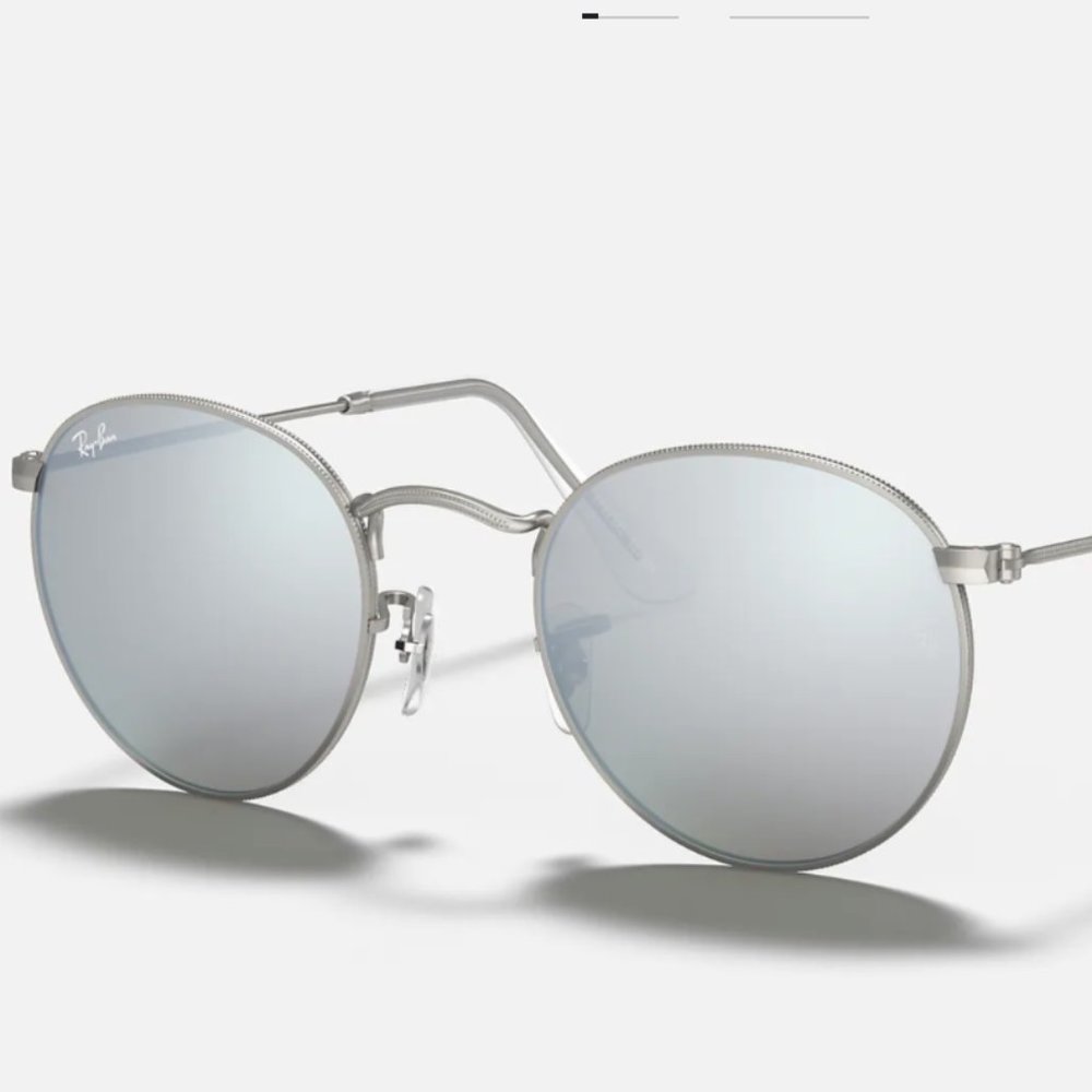 Ray-Ban Silver Round Flash Lenses